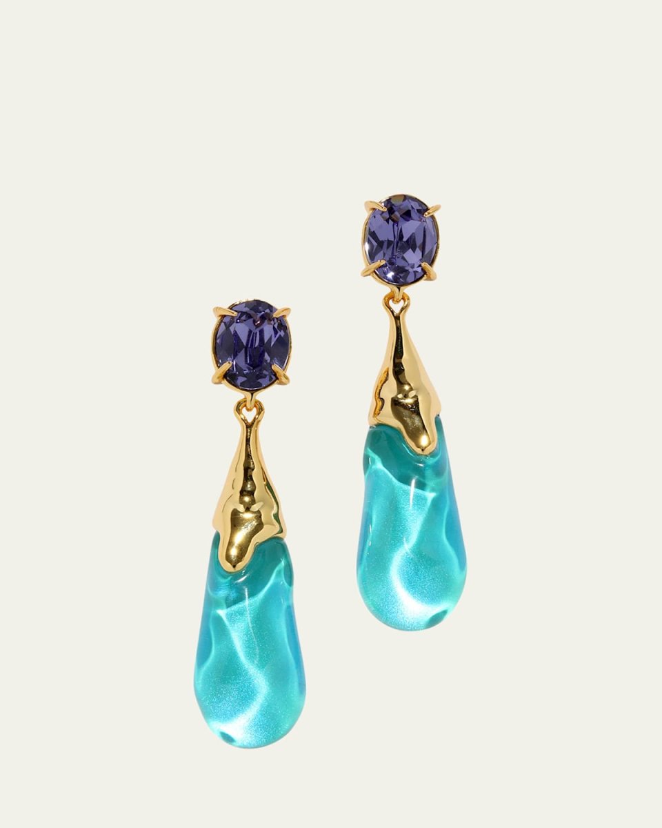 Bonbon Crystal Small Teardrop Earrings